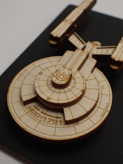USS Enterprise (SNW) - Wood Mini Plaque