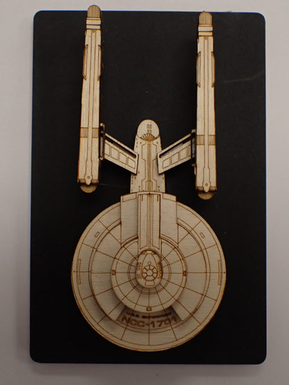 USS Enterprise (SNW) - Wood Mini Plaque