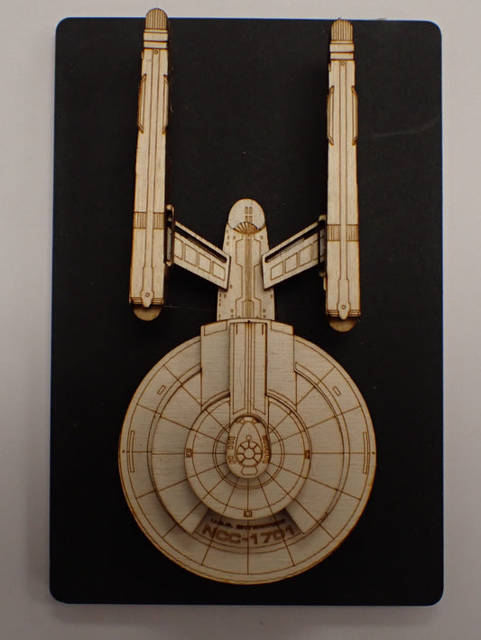 USS Enterprise (SNW) - Wood Mini Plaque