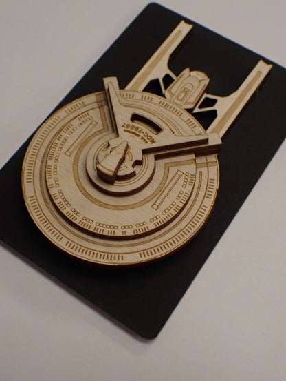 USS Cerritos - Wood Mini Plaque