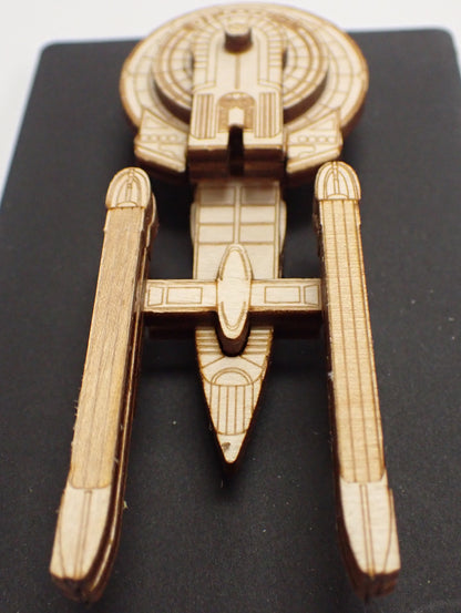 USS Enterprise NCC-1701-B - Wood Mini Plaque