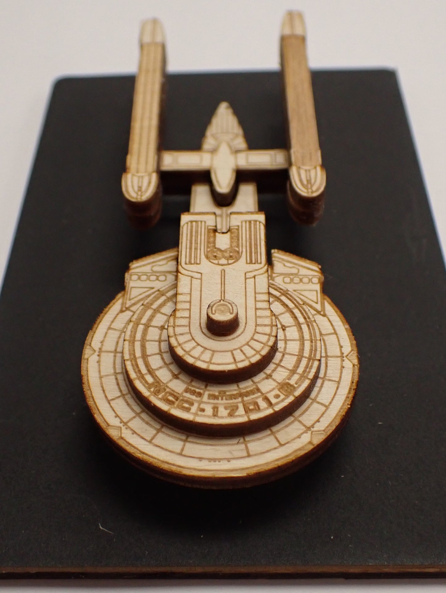 USS Enterprise NCC-1701-B - Wood Mini Plaque