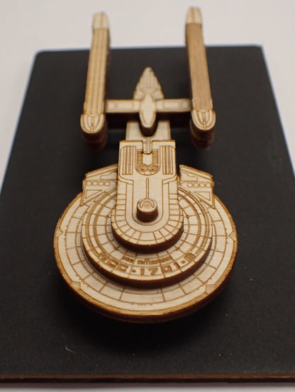 USS Enterprise NCC-1701-B - Wood Mini Plaque