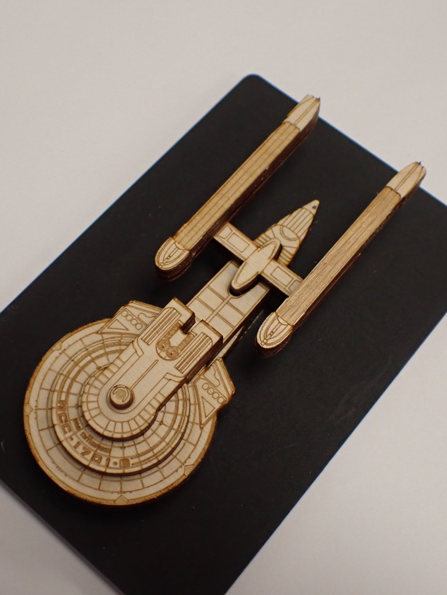 USS Enterprise NCC-1701-B - Wood Mini Plaque