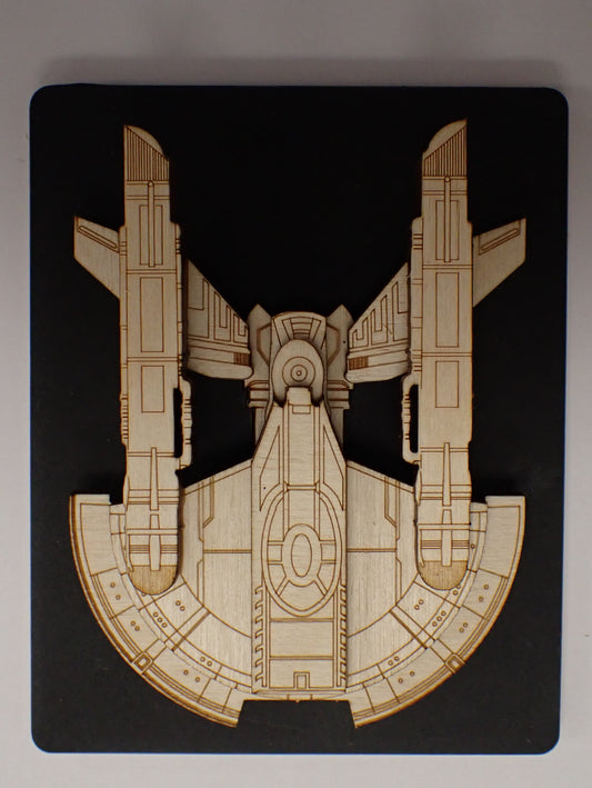 NX Intrepid Class - Wood Mini Plaque
