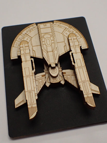 NX Intrepid Class - Wood Mini Plaque