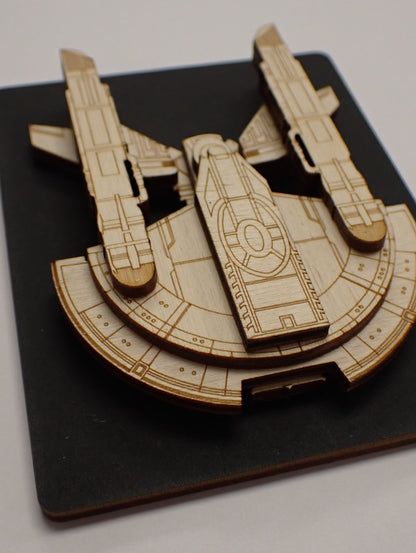 NX Intrepid Class - Wood Mini Plaque