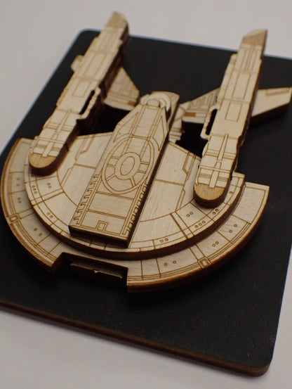 NX Intrepid Class - Wood Mini Plaque
