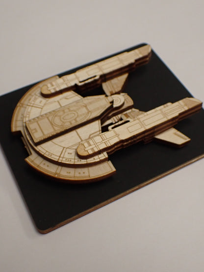 NX Intrepid Class - Wood Mini Plaque