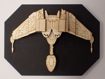 Klingon Bird of Prey - Wood Mini Plaque