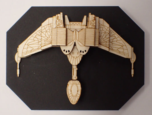 Klingon Bird of Prey - Wood Mini Plaque