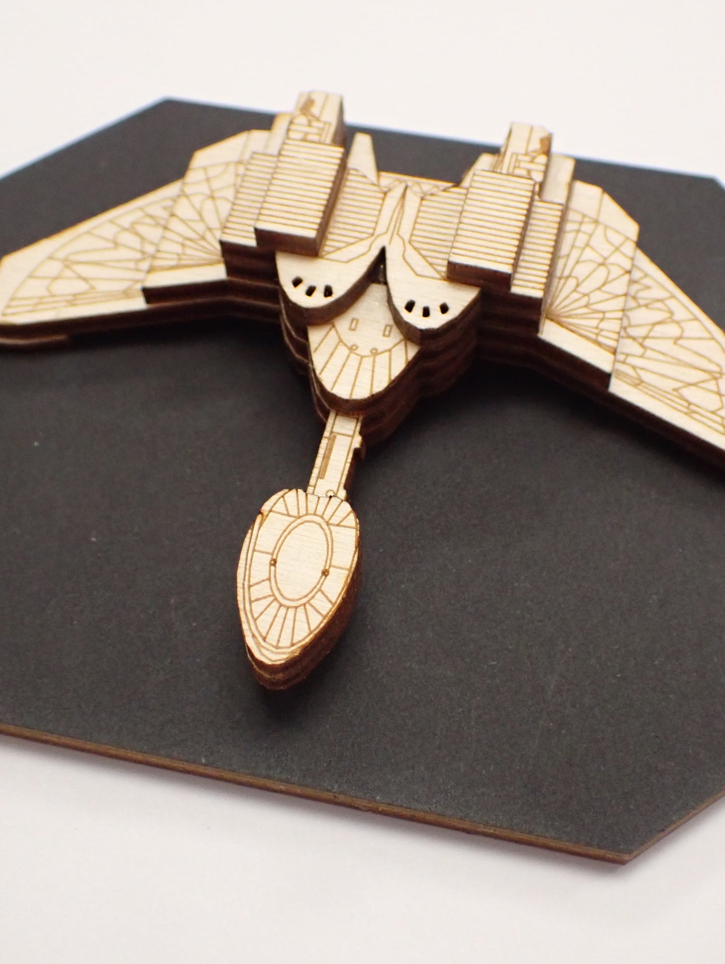 Klingon Bird of Prey - Wood Mini Plaque