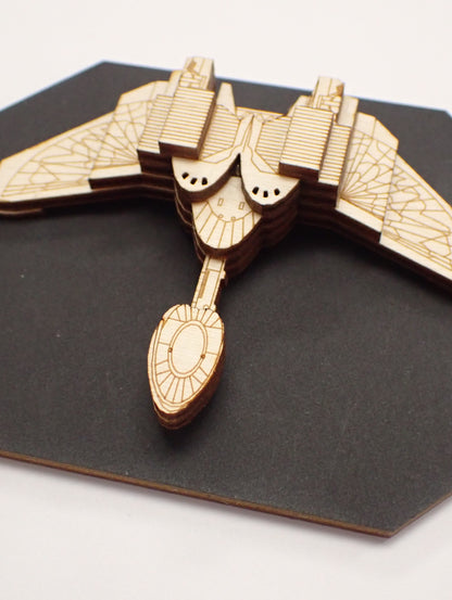 Klingon Bird of Prey - Wood Mini Plaque