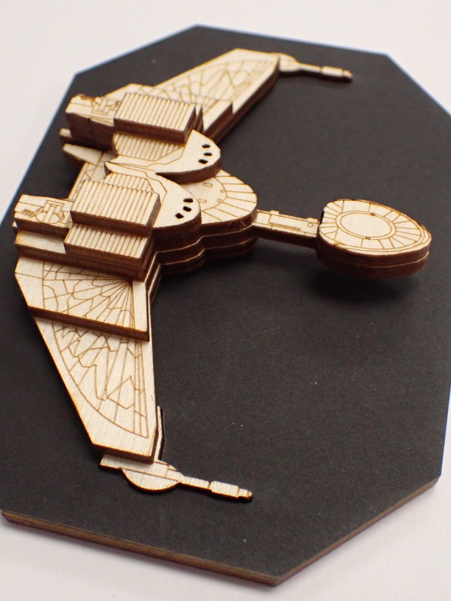 Klingon Bird of Prey - Wood Mini Plaque