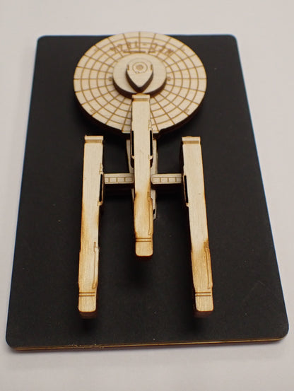 Constitution Dreadnaught Class - Wood Mini Plaque