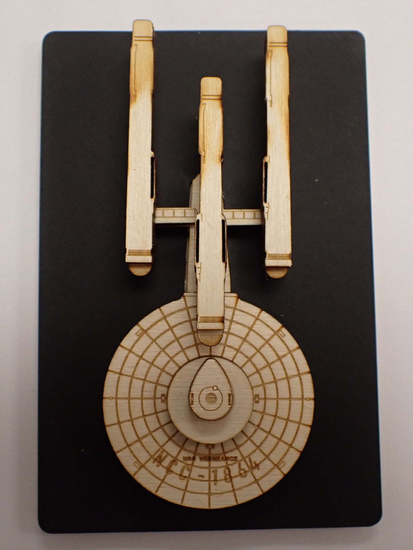 Constitution Dreadnaught Class - Wood Mini Plaque