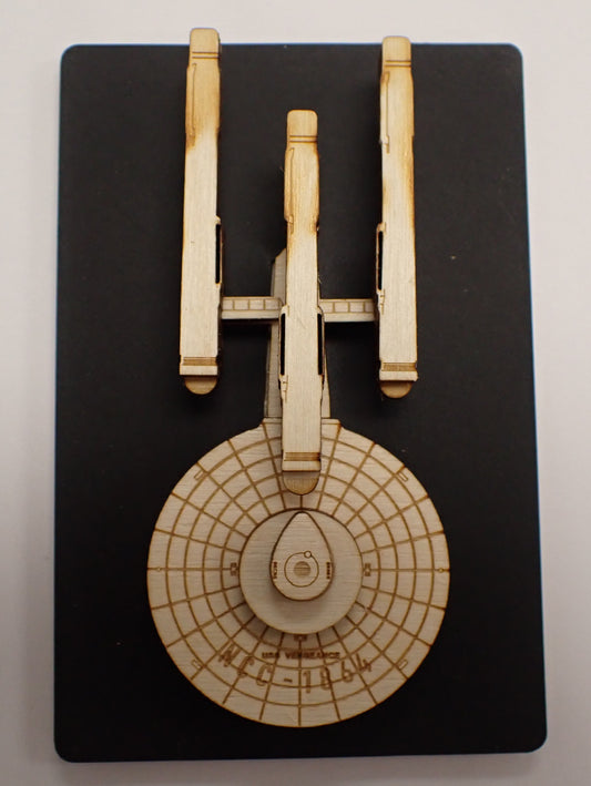 Constitution Dreadnaught Class - Wood Mini Plaque