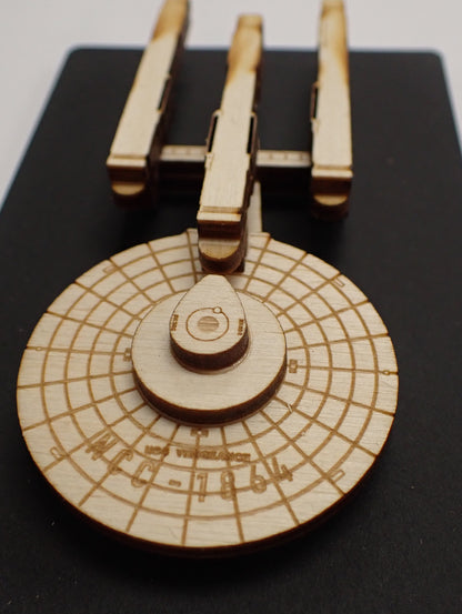 Constitution Dreadnaught Class - Wood Mini Plaque