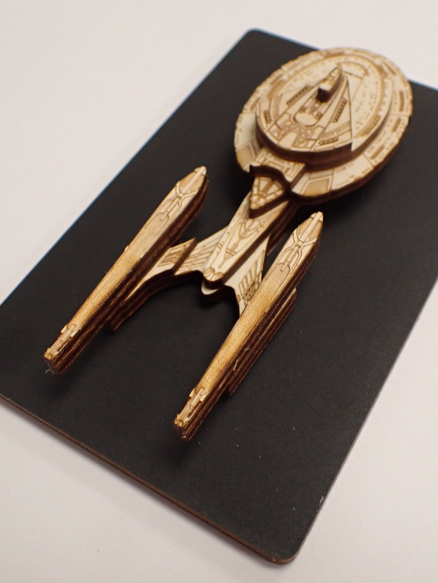 USS Enterprise NCC-1701-E - Wood Mini Plaque