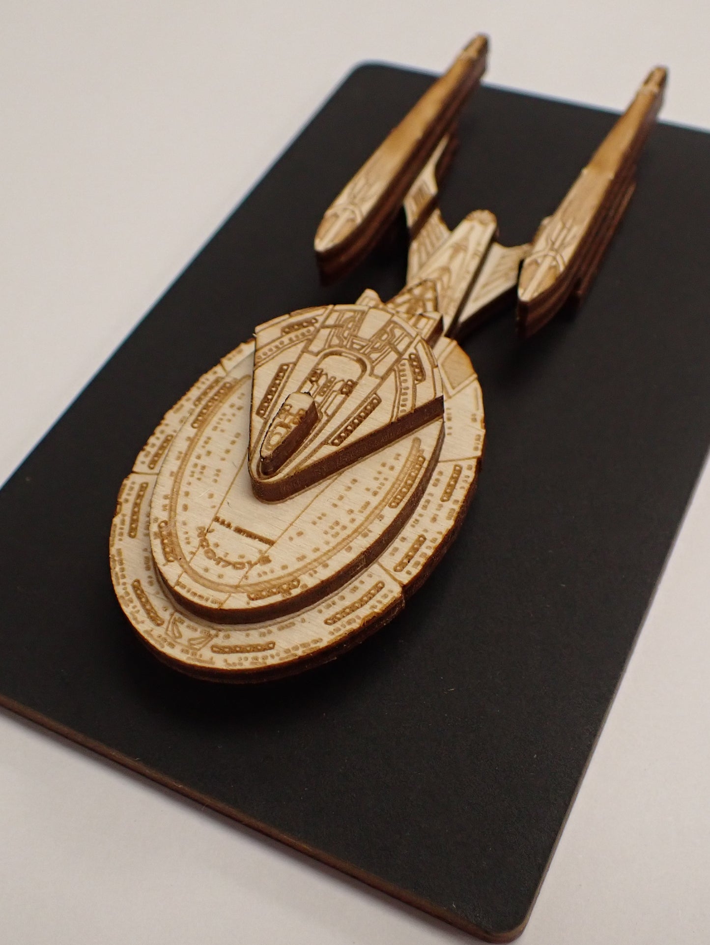 USS Enterprise NCC-1701-E - Wood Mini Plaque