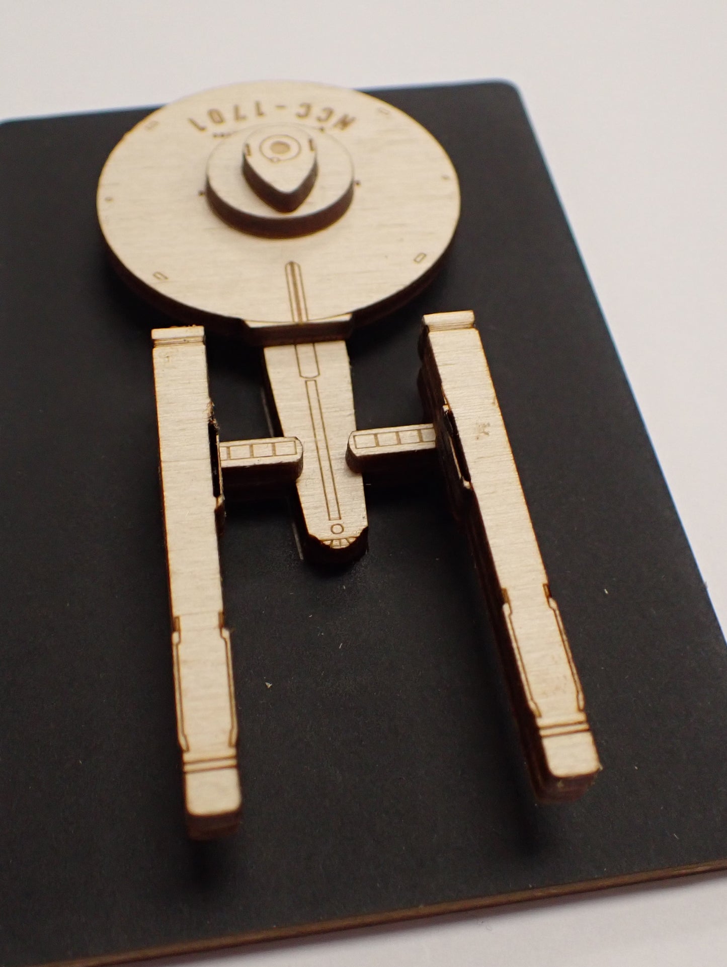 USS Enterprise NCC-1701 - Wood Mini Plaque