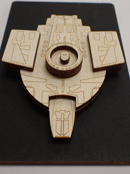USS Defiant - Wood Mini Plaque