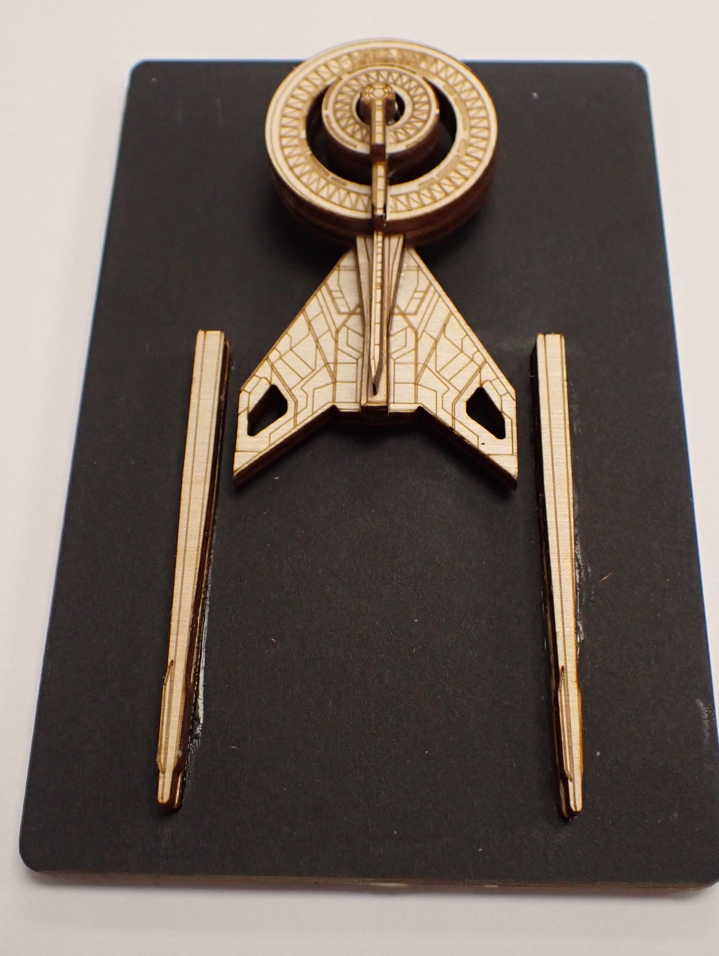 USS Discovery-A - Wood Mini Plaque
