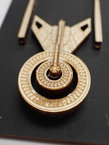 USS Discovery-A - Wood Mini Plaque