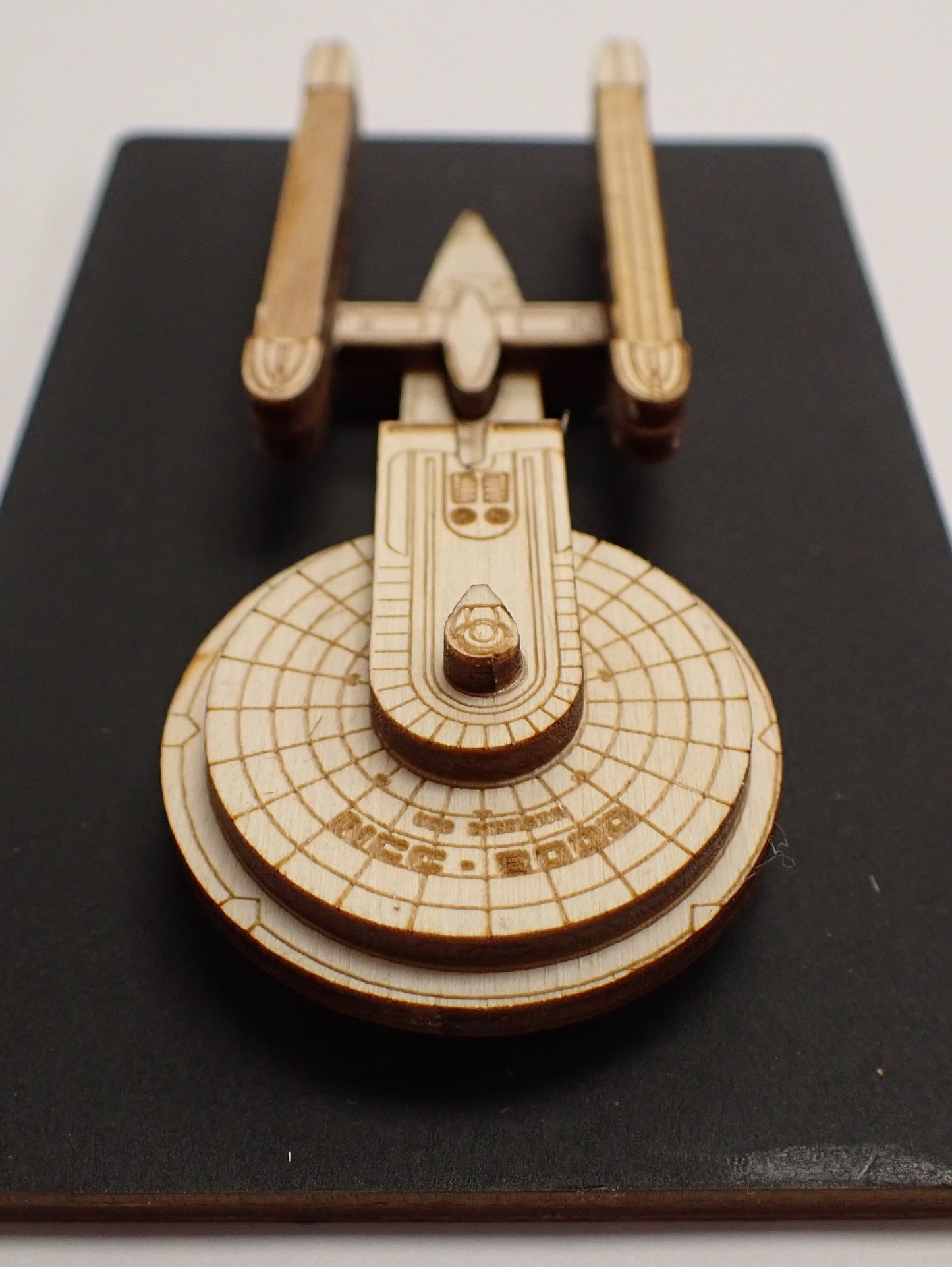 USS Excelscior - Wood Mini Plaque