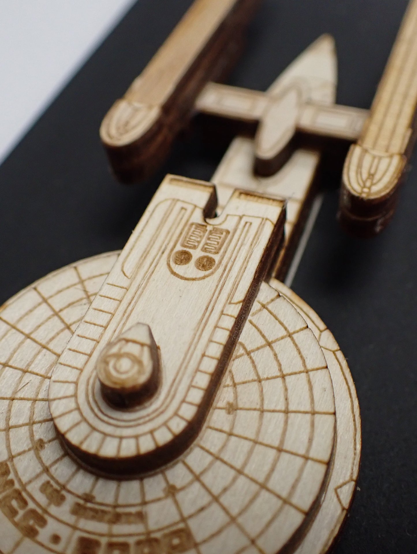 USS Excelscior - Wood Mini Plaque
