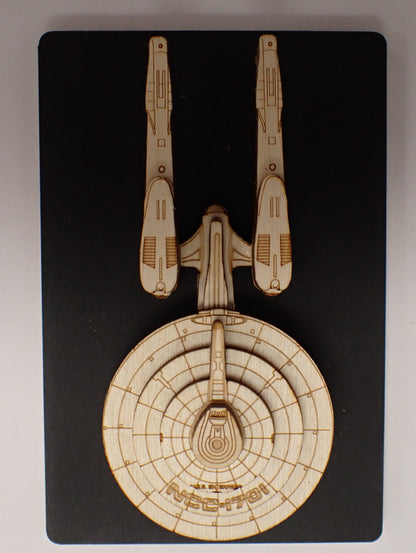 USS Enterprise (Kelvinverse) - Wood Mini Plaque