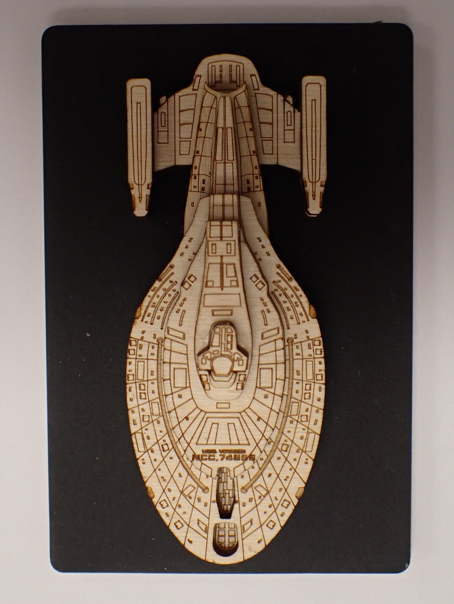 USS Voyager - Wood Mini Plaque