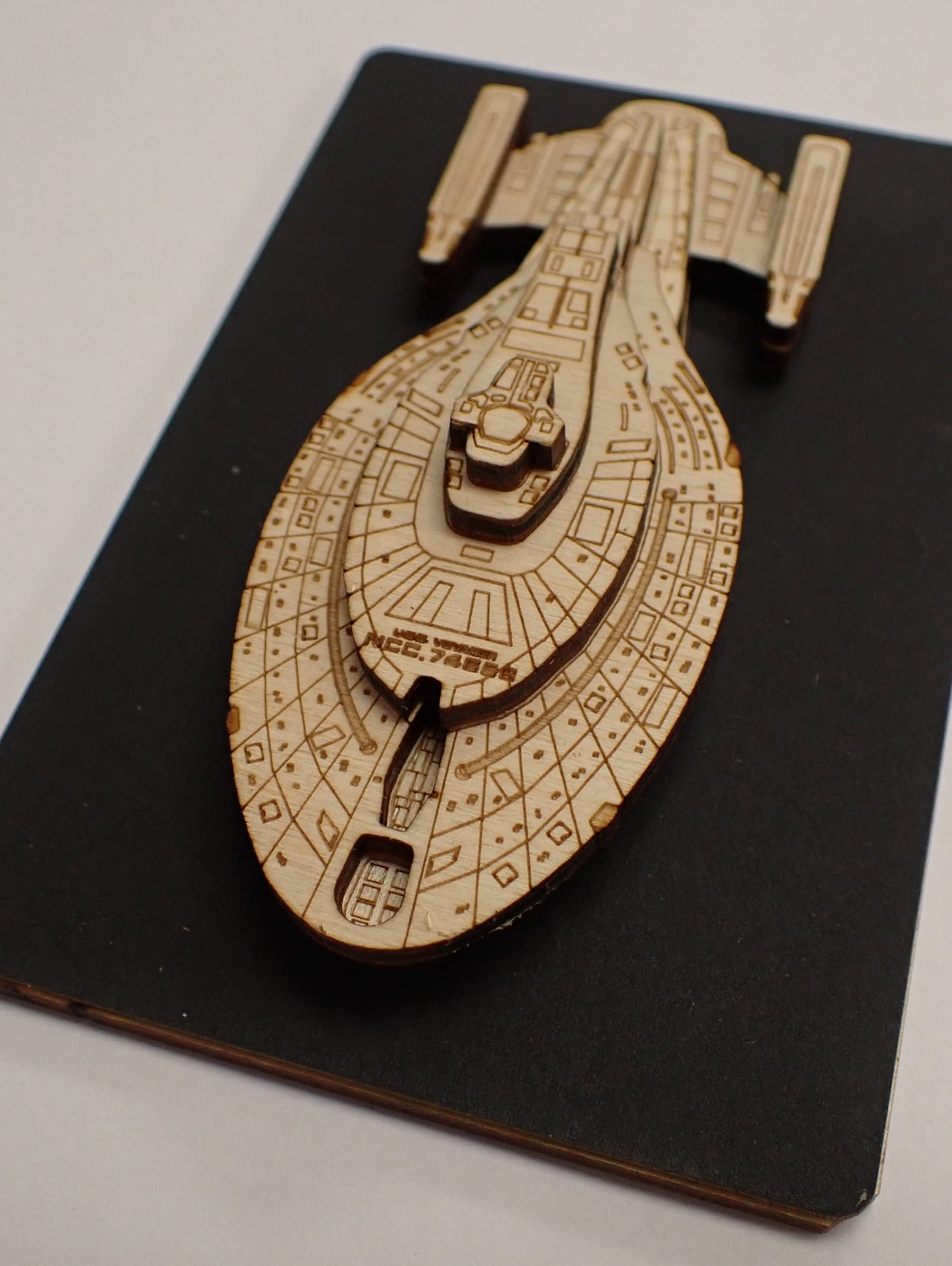 USS Voyager - Wood Mini Plaque