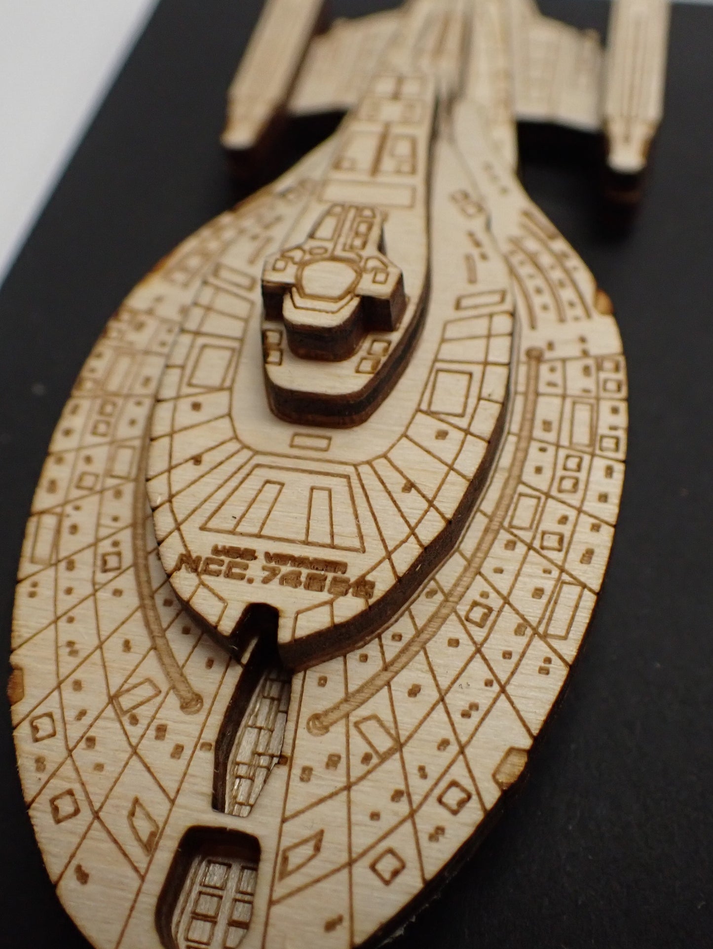 USS Voyager - Wood Mini Plaque