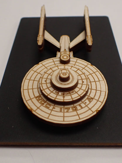 USS Enterprise NCC-1701-A - Wood Mini Plaque