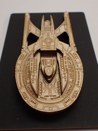 USS Titan - Wood Mini Plaque