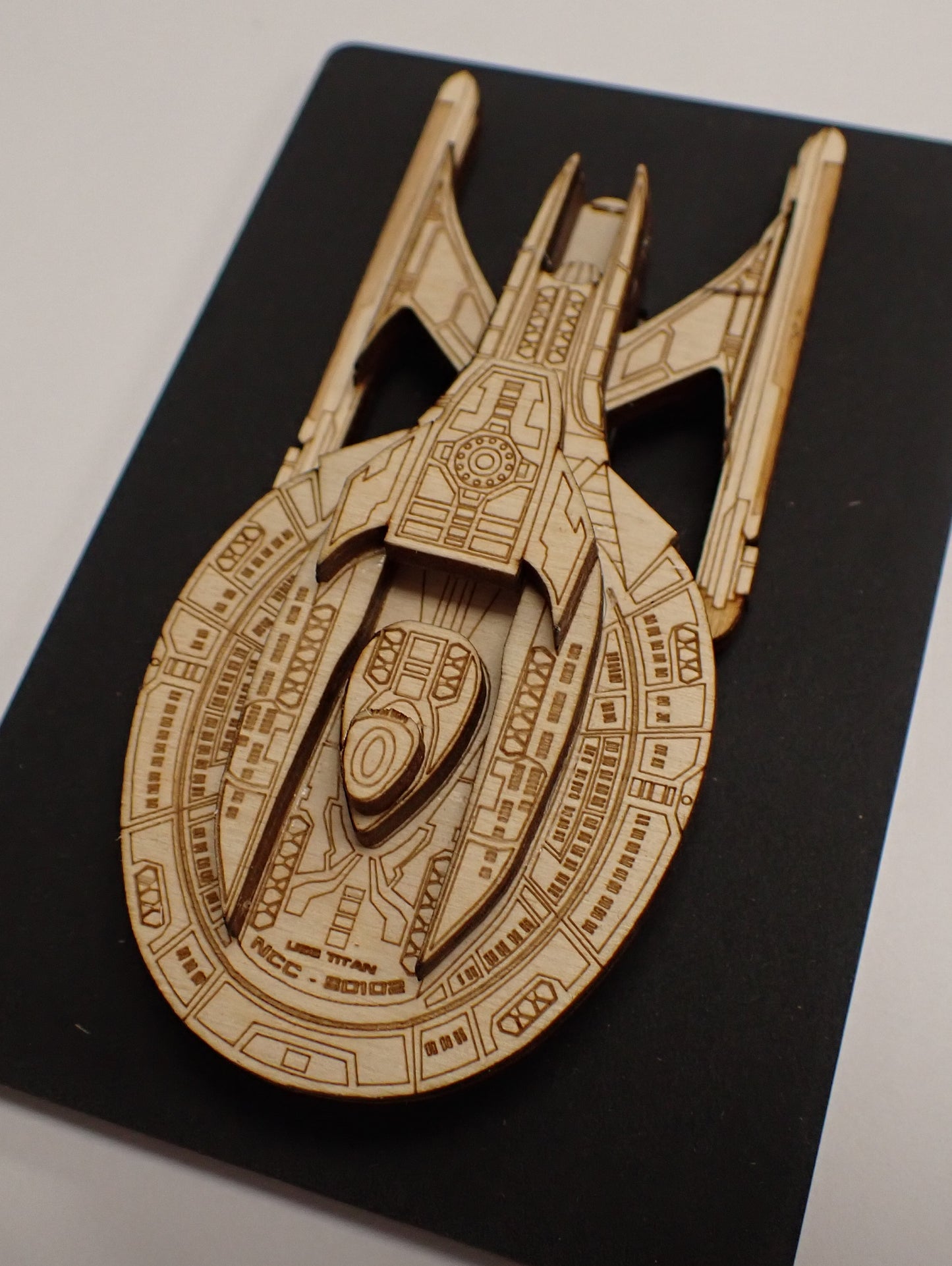 USS Titan - Wood Mini Plaque