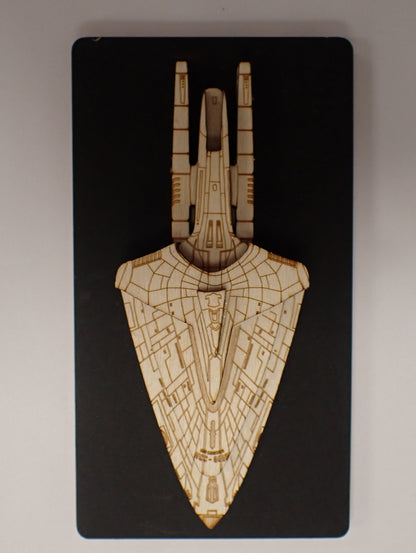 USS Dauntless - Wood Mini Plaque