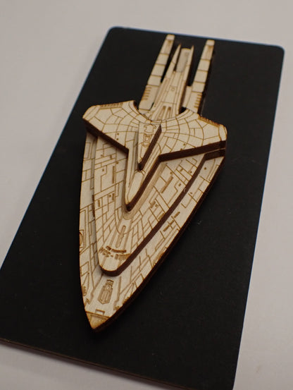 USS Dauntless - Wood Mini Plaque