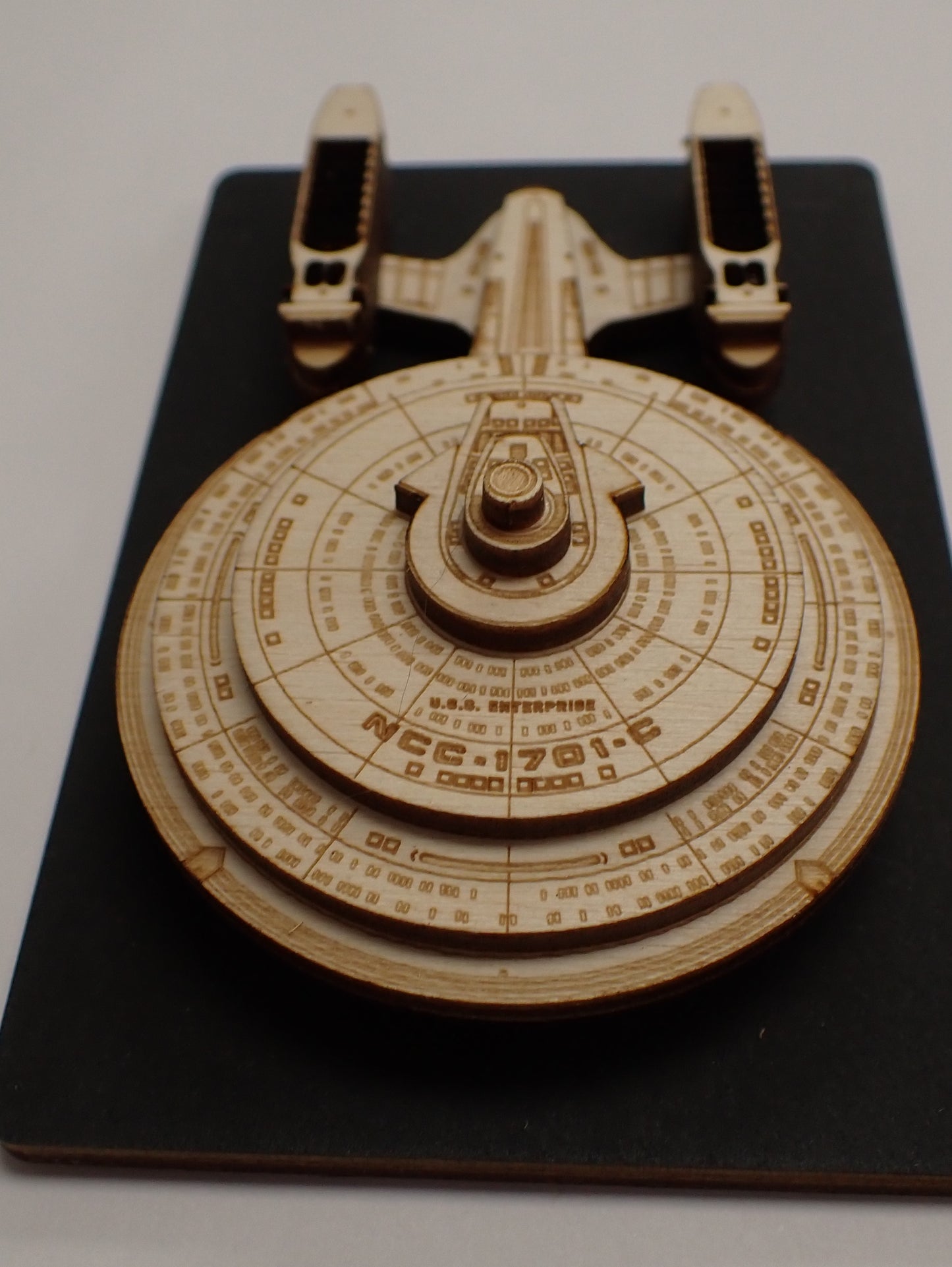 USS Enterprise NCC-1701-C - Wood Mini Plaque