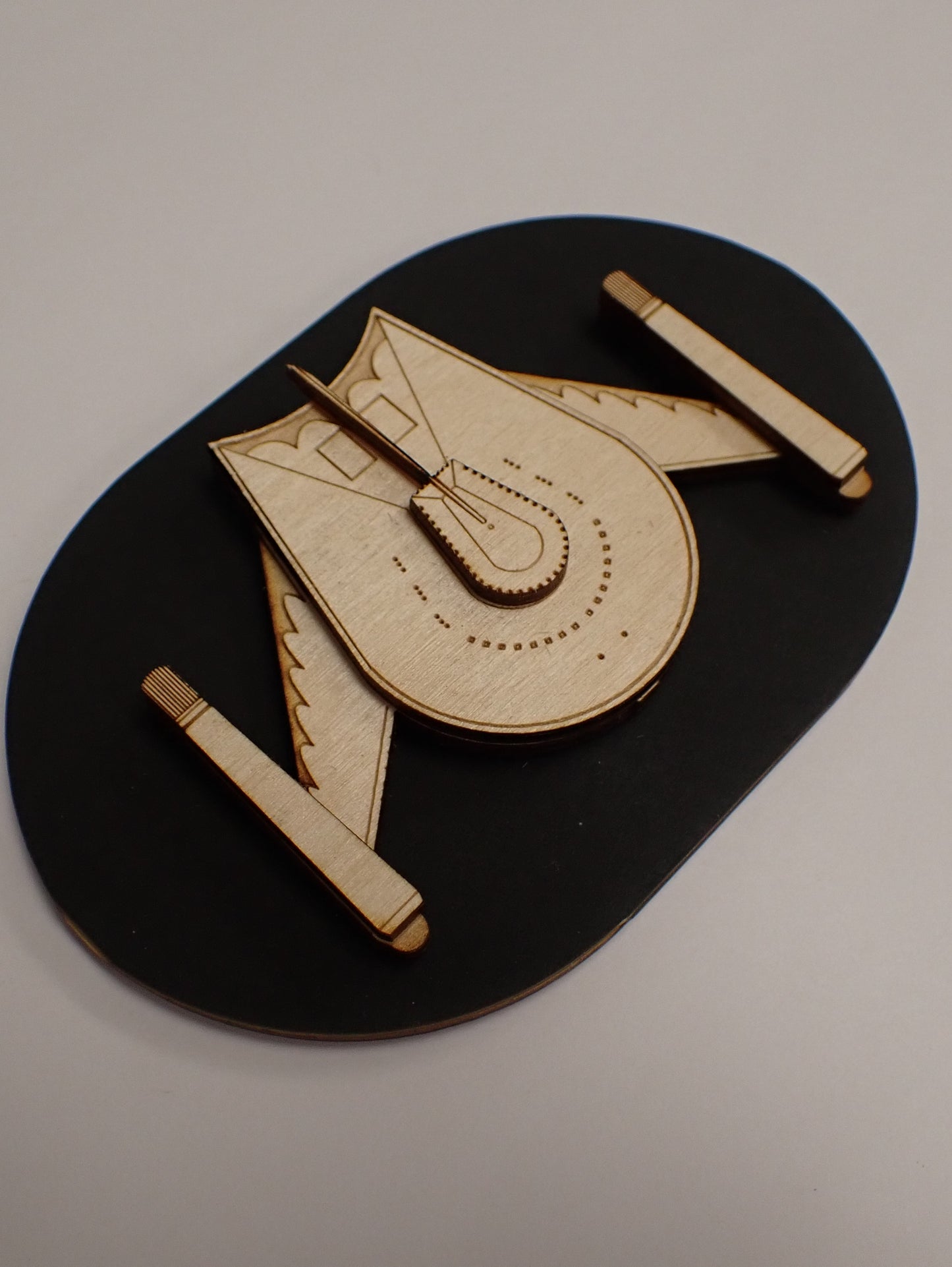 Romulan Bird of Prey (TOS) - Wood Mini Plaque
