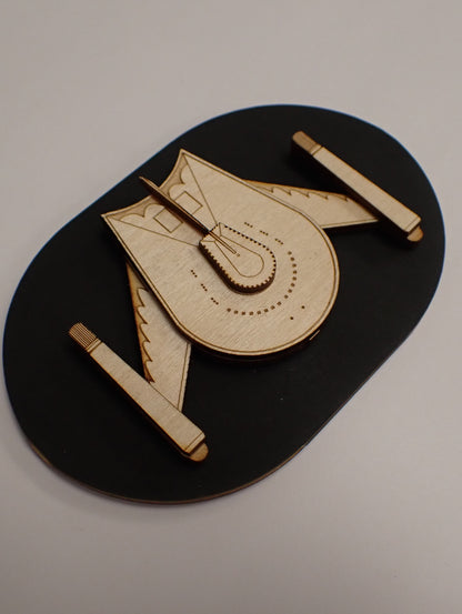 Romulan Bird of Prey (TOS) - Wood Mini Plaque