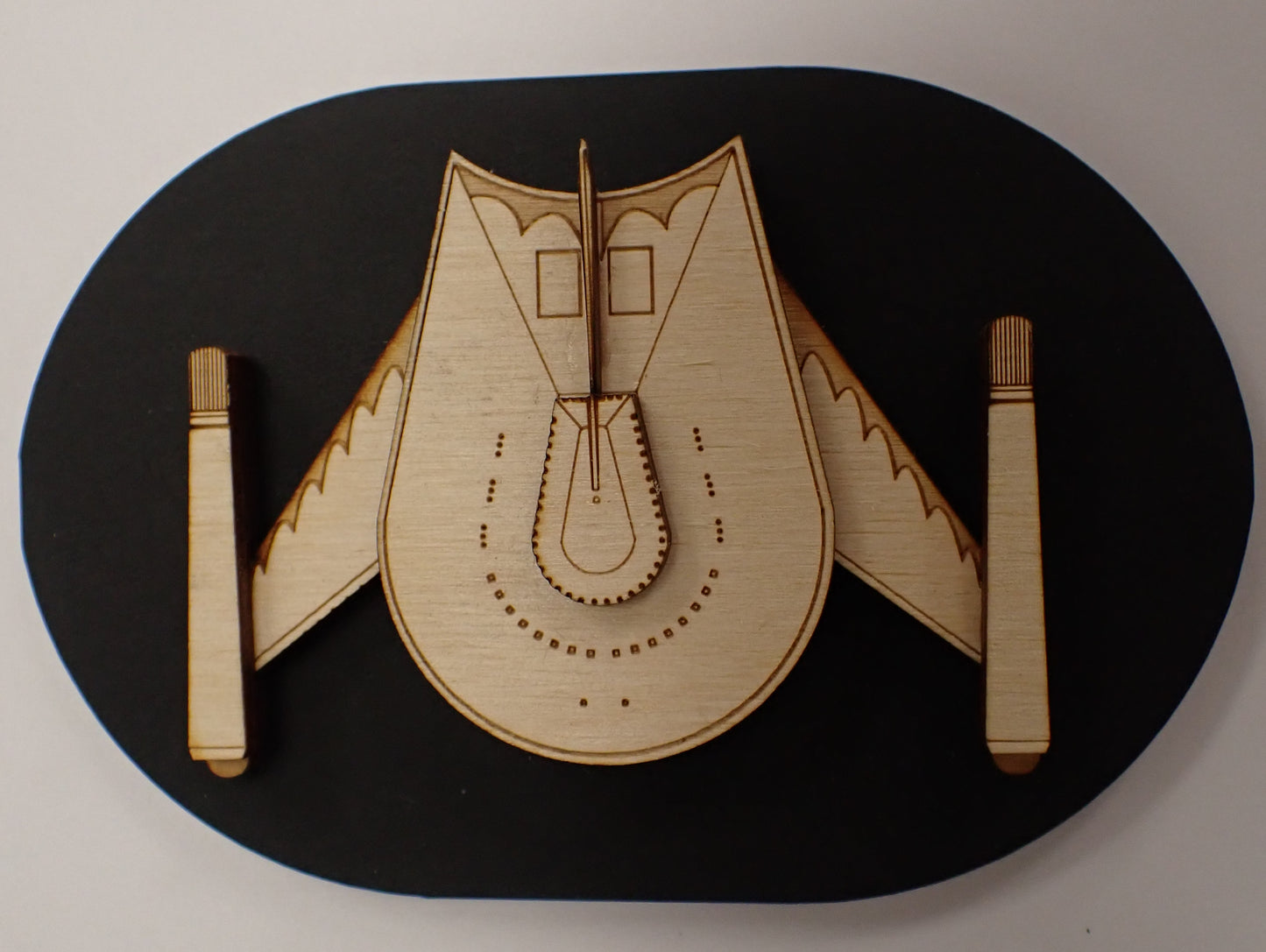Romulan Bird of Prey (TOS) - Wood Mini Plaque