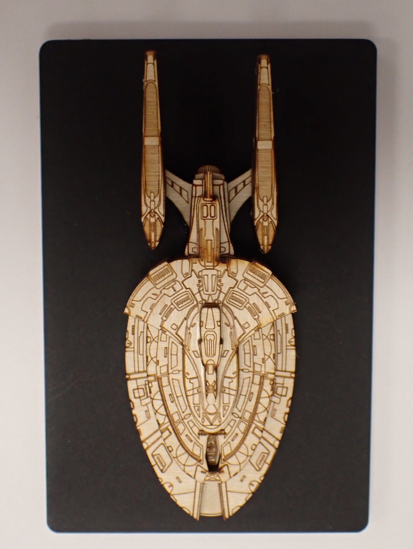 USS Voyager-A - Wood Mini Plaque