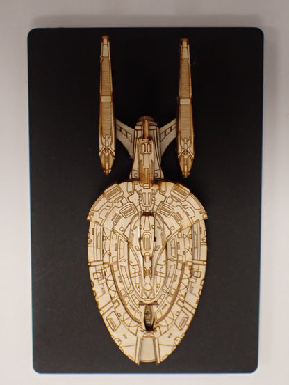 USS Voyager-A - Wood Mini Plaque