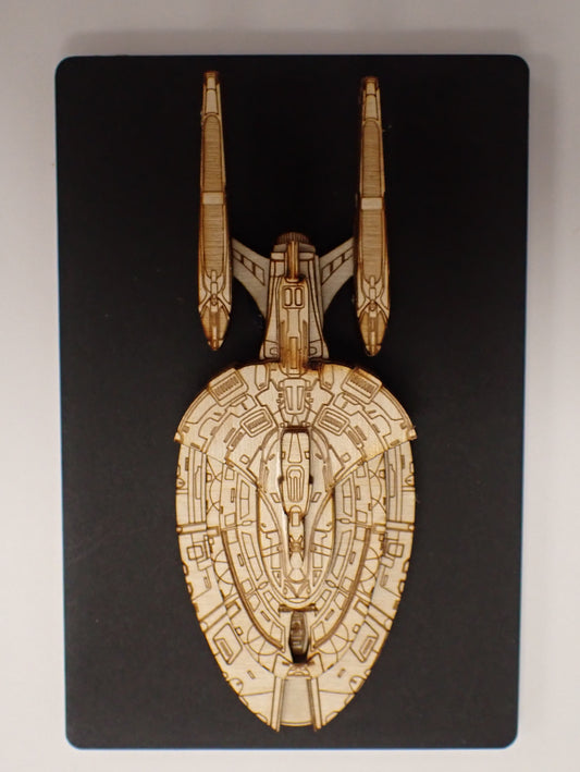 USS Voyager-A - Wood Mini Plaque