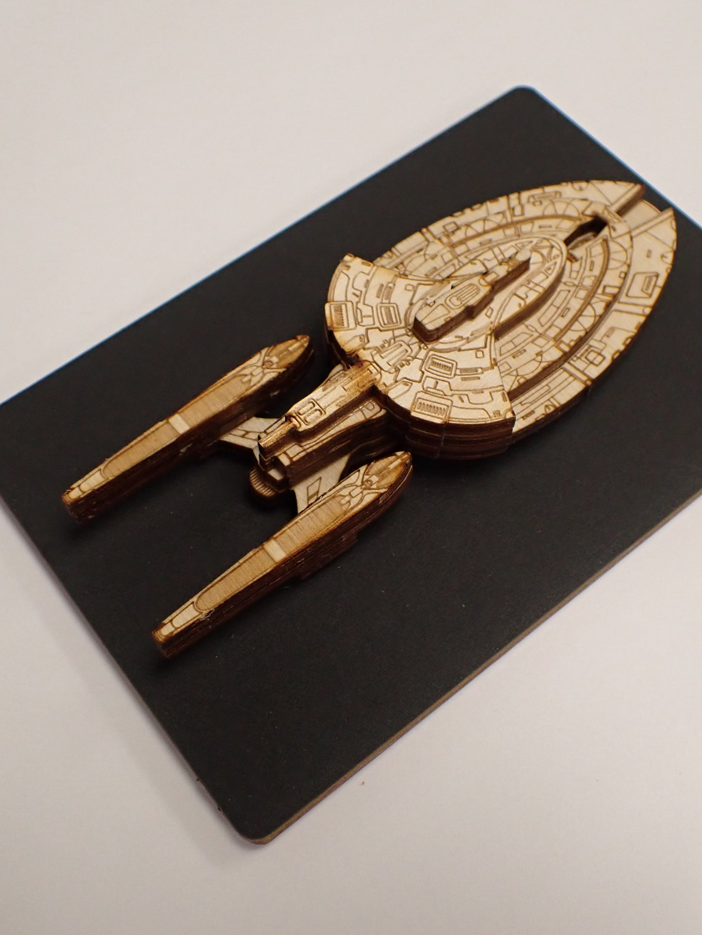 USS Voyager-A - Wood Mini Plaque