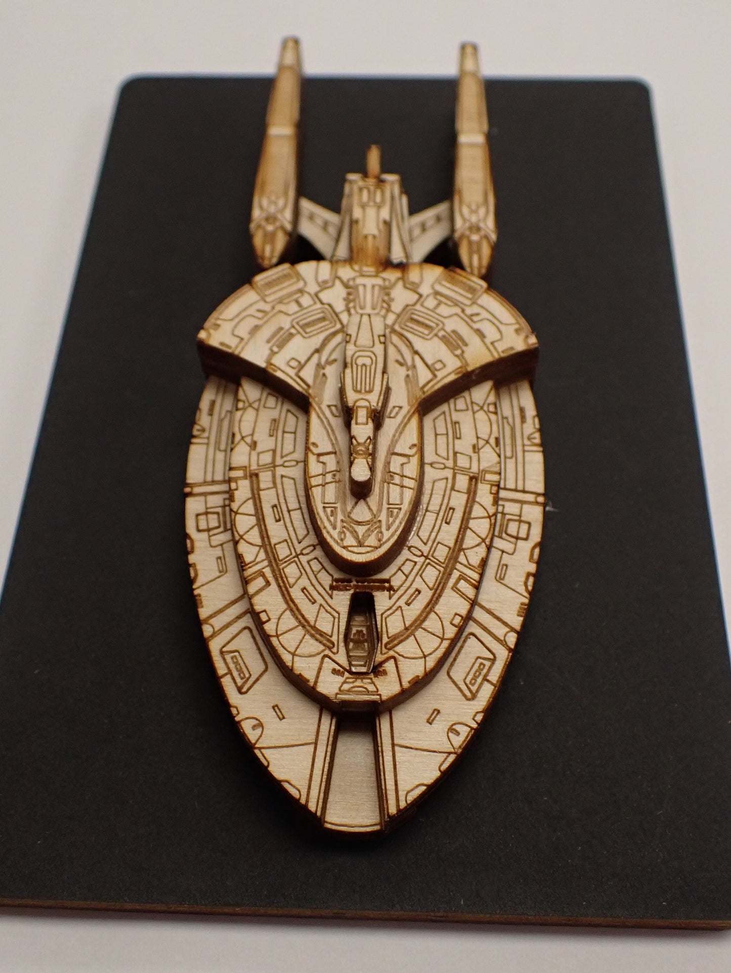 USS Voyager-A - Wood Mini Plaque