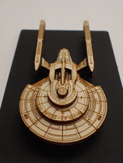 USS Enterprise NCC-1701-G - Wood Mini Plaque
