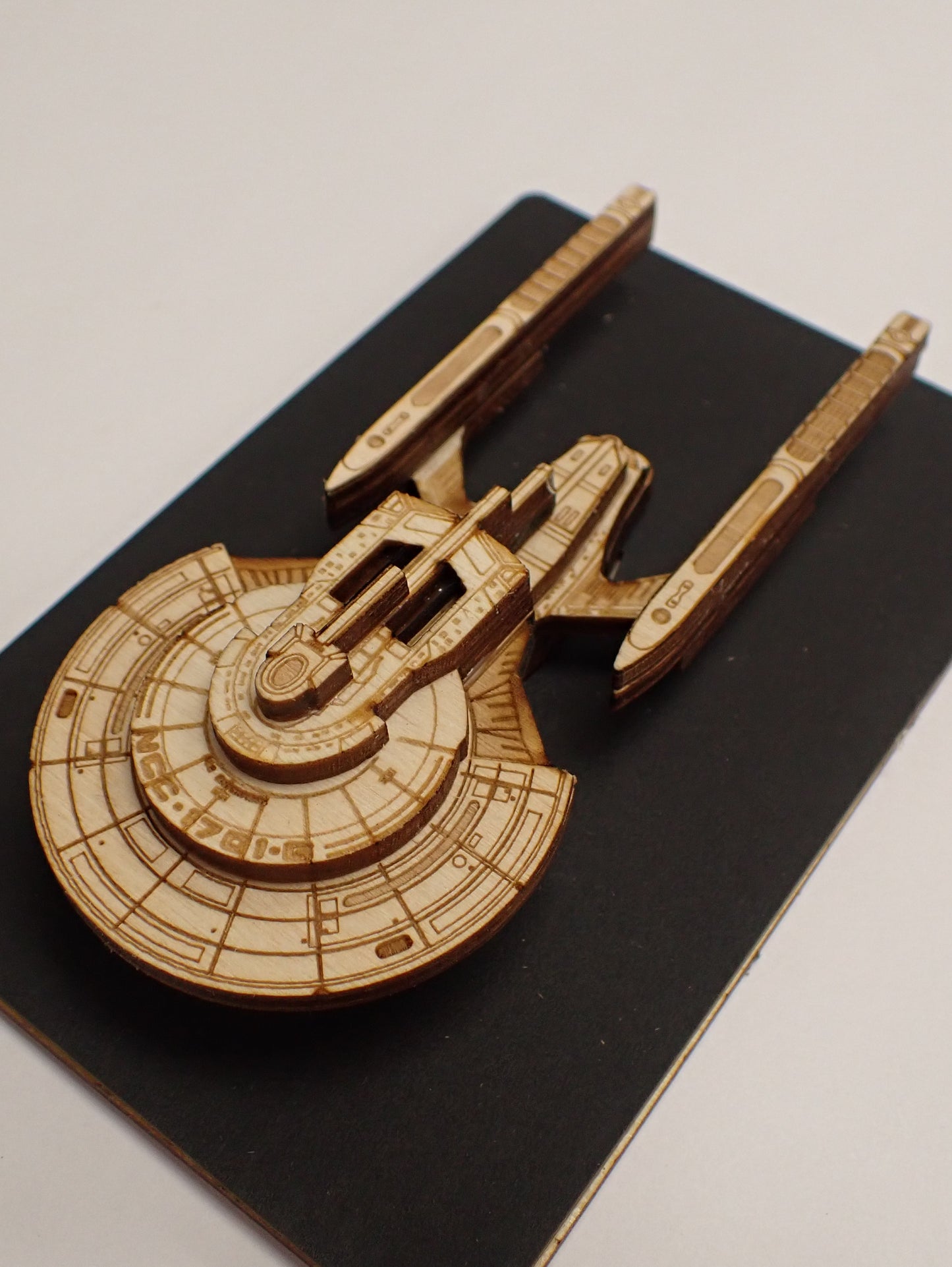 USS Enterprise NCC-1701-G - Wood Mini Plaque